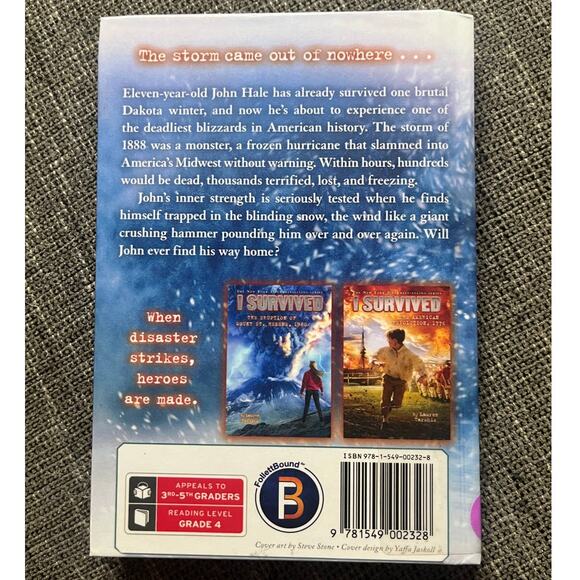 I Survived the Children's Blizzard, 1888 Book by Lauren Tarshis - Picture 2 of 2